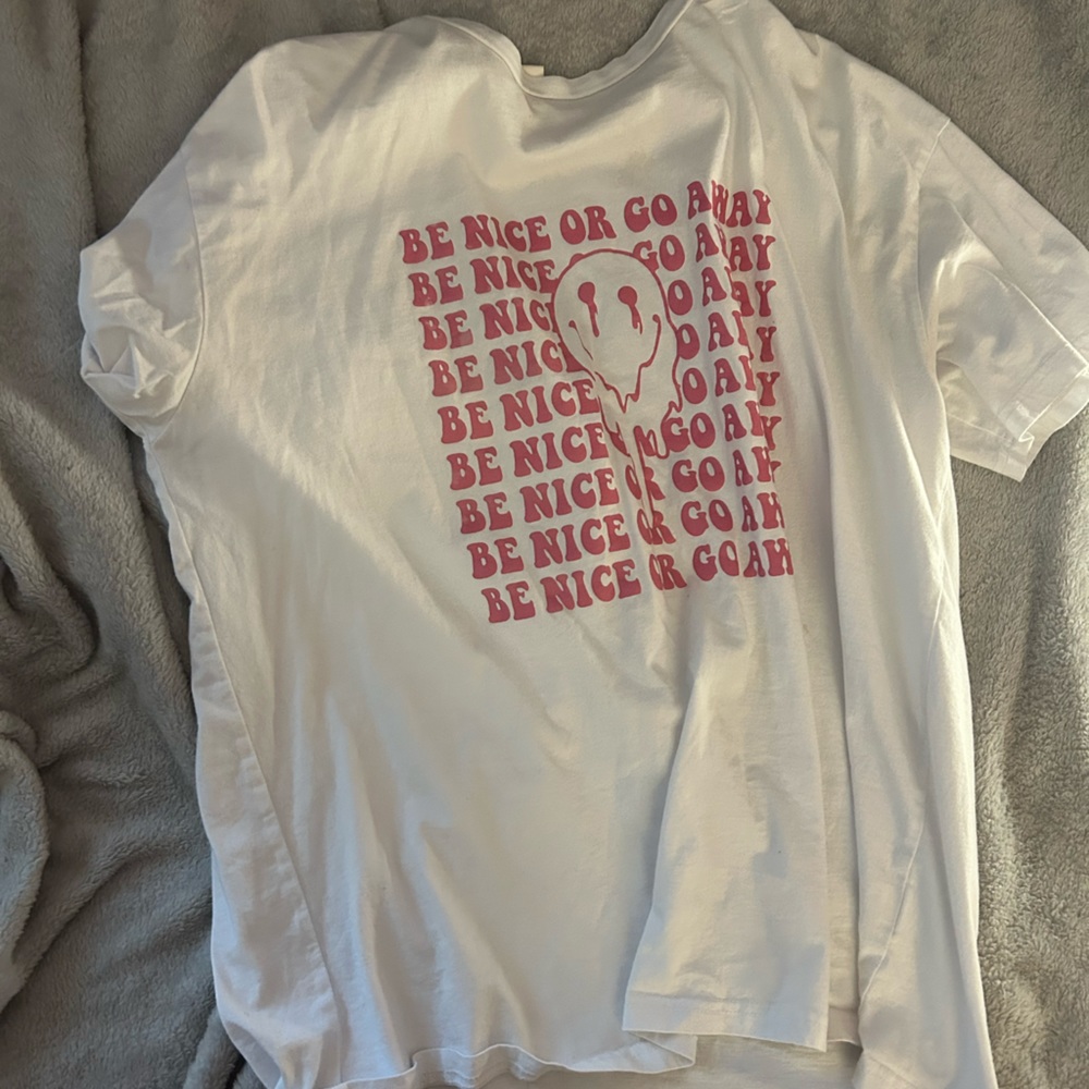 White and pink shirt